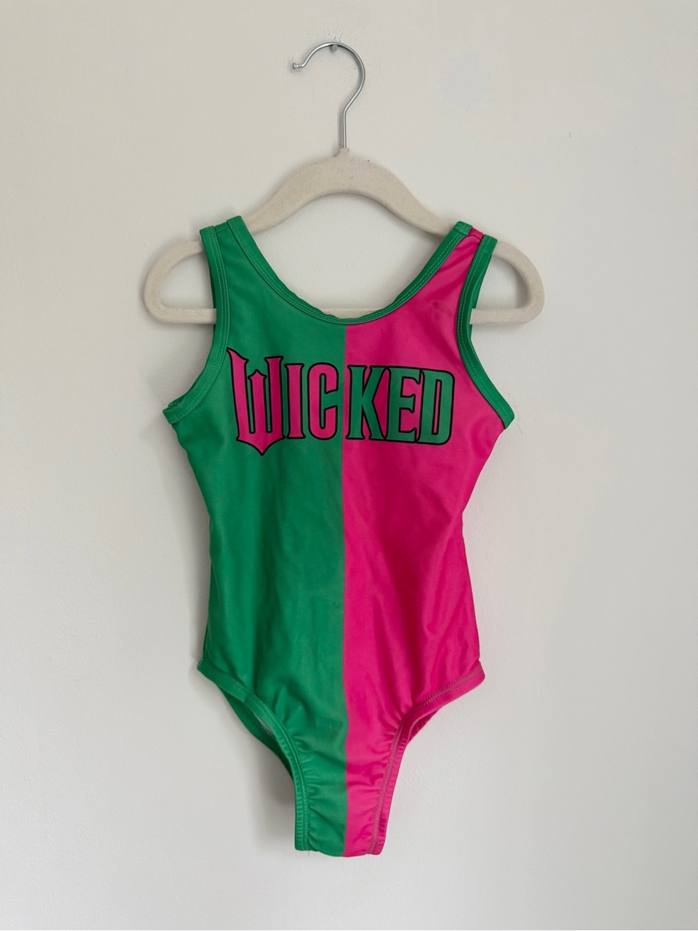 Wicked Split Green & Hot Pink One-Piece Swimsuit (Size 4-5)